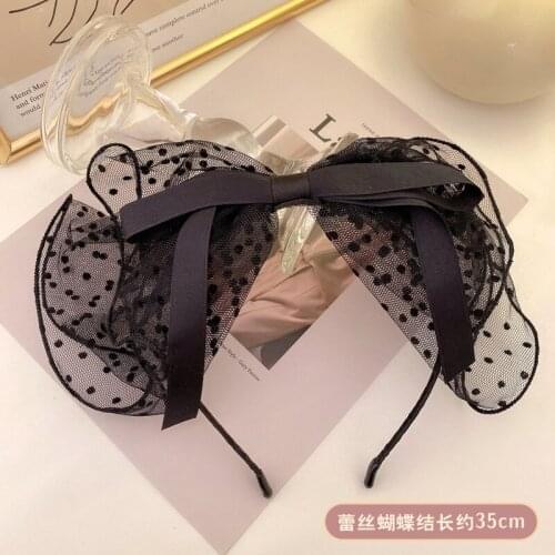 2021 New Fashion Large Bow Hairpin Chiffon Lace Big Bowknot Hairband Clip Ladies Girls Spring Hairgrip Headwear Hair Accessories