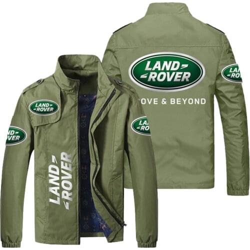 2021 New Fashion Mens Jackets Women Windbreaker Land Rover Car Logo Print Slim Casual Bomber Jacket Racer Jacket Men Clothing