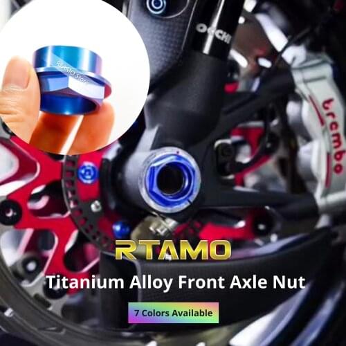 RTAMO Titanium Alloy Front Axle Nut For Hypermotard 796 821 939 950 Monster 796 Streetfighter 848 Superbike 848/848EVO