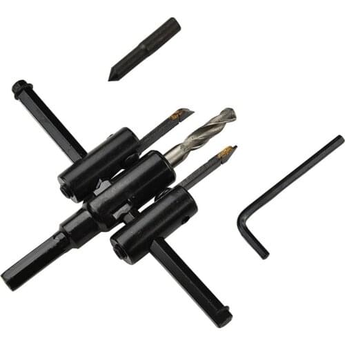 Onnfang 30-120/200/300mm Adjustable Circle Hole Cutter Wood Drywall Drill Bit Saw Round Cutting Blade Aircraft Type DIY Tool