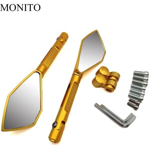 Full CNC Aluminum Motorcycle Mirrors Rearview Blind Spot Side Mirror For SUZUKI RMZ250 RMZ450 DRZ400SM RMZ 250 450 DRZ 400 SM