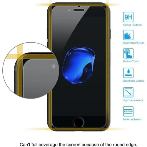 EasyAcc Screen Protector for iPhone 7/ iPhone 8 Tempered Glass Bubble Free Anti Scratch 9H Ultra Clear Hardness 0.33mm Protector