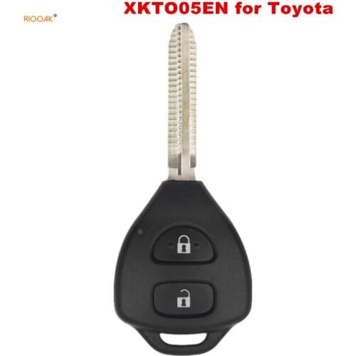 RIOOAK XHORSE XKTO05EN Wired Universal Remote Key for Toyota Style Flat 2 Buttons for VVDI VVDI2 Key Tool English Version