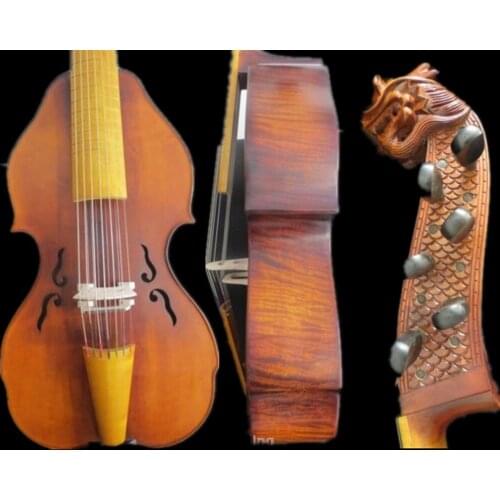 Carved Baroque Style SONG master 7x7 strings 25 1/2 " viola da gamba #11102