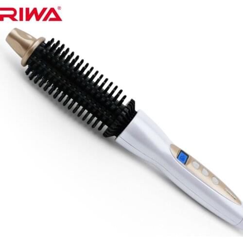 RIWA 4 In 1 Multifunction Electric Hair Curler Straightener Women Temperature Control Styling Tool Hair Curling Round Brush Z4-1