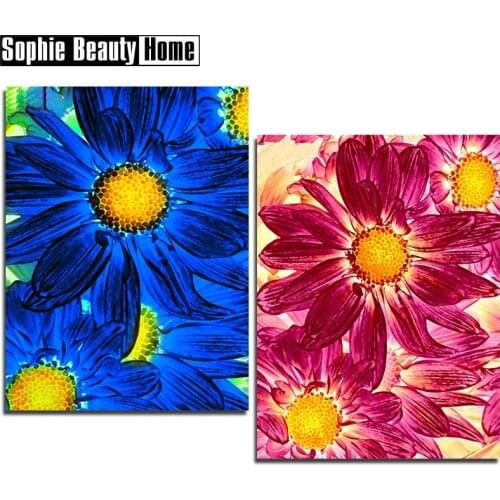 Needlework 5D Diy Diamond Painting Cross Stitch Beautiful Sunflowers Diamond Embroidery Full Drill Diamond Mosaic Picture 18B002