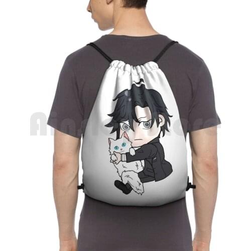 Jumin Chibi Backpack Drawstring Bag Riding Climbing Gym Bag App Games Mystic Messenger Jumin Han Korea