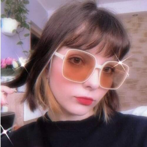 Oversize Square Frame Sunglasses For Women Luxury Designer Glasses Men Luntte Eyeglasses oculos feminino Gafas Trend Sun Glasses