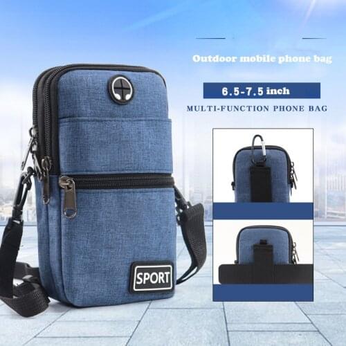 High Quality Oxford cloth Shoulder Bag Man Universal Mobile Phone Pouch CellPhone Bag Wear belt Waist packs fanny pack for Male