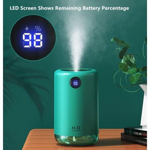 500ML Large Capacity Ultrasonic Humidifier Portable Silent Aroma Diffuser UBS LED Display Sprayer Diffuser Room Fragrance