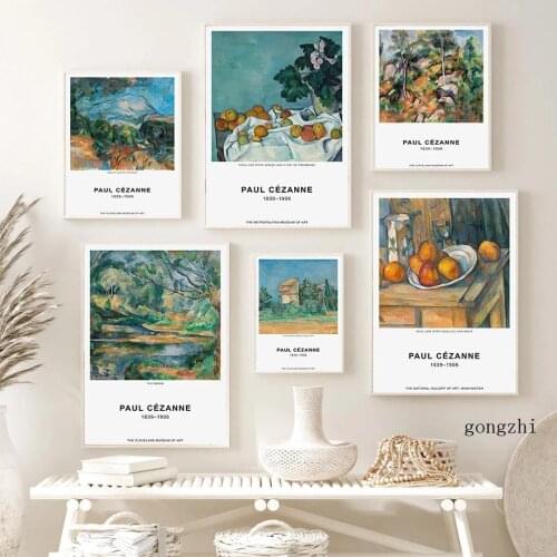 Paul Cezanne Vintage Town Nordic Poster Nature Landscape Canvas Painting and Prints Wall Art Pictures for Living Room Home Decor