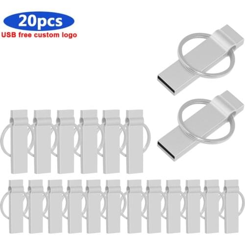 Bulk 20pcs free Custom logo Waterproof Pen drive New Usb 2.0 USB flash drive for 8GB 16GB 32GB 64GB 128GB 256GB High speed