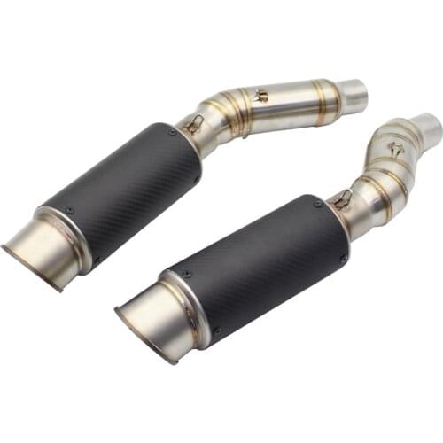 For Kawasaki Z1000 Z1000SX Ninja 1000 (2010-2020) Slip On Exhaust System DB Killer Motorcycle Mid Link Pipe with Escape Mufflers