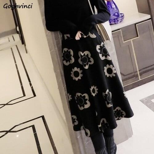 Skirts Women Black Korean Style Temperament Elegant Comfortable Trendy Retro Simple New Ladies Students High Elasticity Oversize