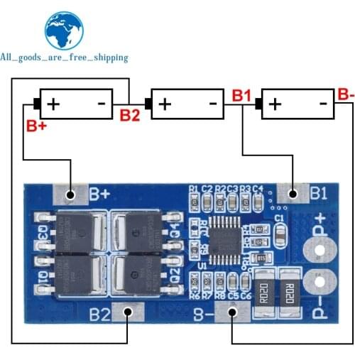 3S 20A 18650 Li-ion Lithium Battery Charger Protection Board 10.8V 11.1V 12V 12.6V Electric 15A Lipo BMS PCB PCM with balance