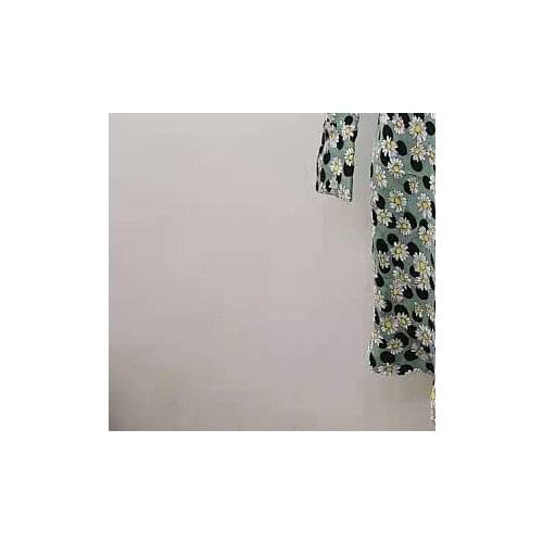 2021 Spring and Summer New Fashion Casual Small Daisy Print Wrinkle V-neck Dress Women