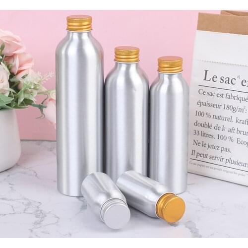 1PC 30-250ML Aluminum Spray Bottle Refillable Perfume Portable Empty Container Travel Cosmetic Sprayer Atomizer Silver Bottles
