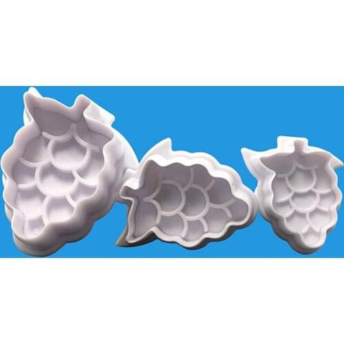 3pcs Fruit Grape Cookie Biscuit Cutter Stamp Mold DIY cake molds kitchenware spring die Kitchen Cookie Mold Tools