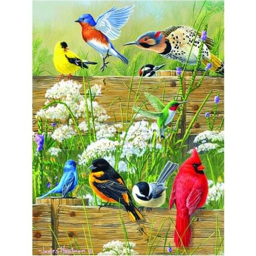 5d Animals Embroidery Mosaic Cardinal Bird Diamond Painting Kits Beads Picture Wall Paper Rhinestones Drawing Christmas Gift New