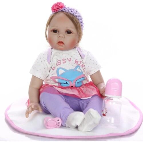 Bebes reborn realista vinyl newborn princess babies silicone dolls toys for children birthday gift 22inch 55cm oyuncak bebekler