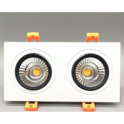 Free Shipping 20W Double LED COB Ceiling downlight Recessed Cabinet Lamp AC100-245V For Living Room illumination energy-saving