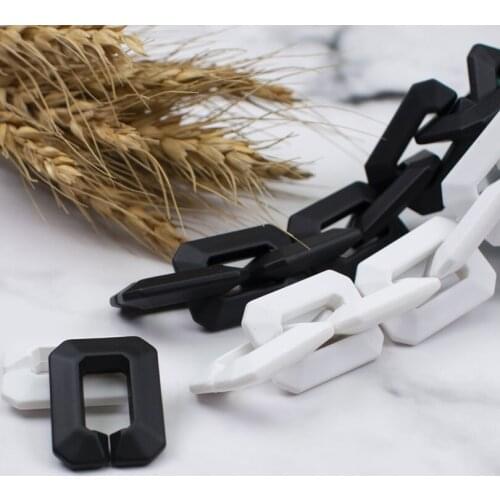 New Acrylic Resin Chain Bag Strap for Handbags Women Matte Purse Chains for Plastic Bags Accessories Acrylic 40/50/60cm Chain