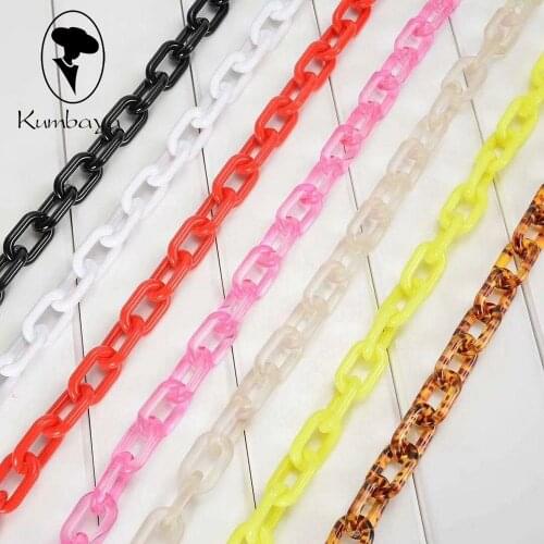 1.0 Meter 40*25mm Acrylic Necklace Strands Linked Bag Chains Women Jewelry DIY Accessories Glasses Chains Components N15832-4