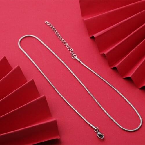100% Stainless Steel Snake Chain Necklace For Jewelry Making Metal Snake Chain Choker Wholesale 10pcs