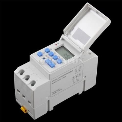 DHL 100PCS THC 15A Digital LCD Weekly Programmable Timer AC 220V Time Relay Switch