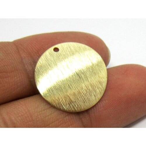 50pcs Brass pendant 20mm Textured Round raw brass earrings findings R444