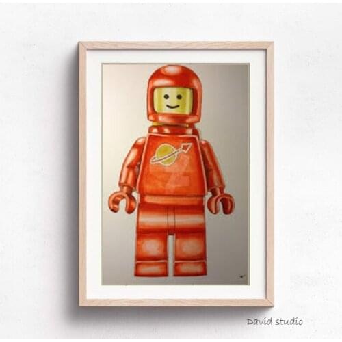Limited Sale Oil Painting Funny Art Lego Famous Painting Pop Art On Canvas for Kids Room Wall Decoration Home Decorl Pictures