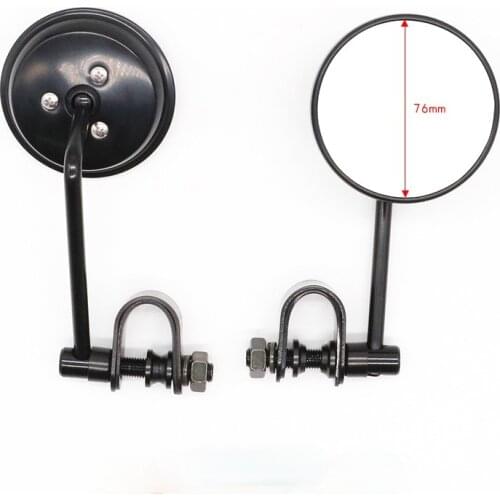 Motorcycle Modified Applicable Harley V BA Honda SR400 Rearview Mirror Retro Caliper Clip-on round Reflector