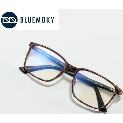 BLUEMOKY Retro Anti Blue Light Reading Glasses Men Rectangular Optical Reader Spectacles Computer Gaming Presbyopia Eyewear
