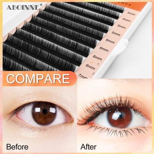 Abonnie Bottom Lashes Under Eyelash Extensions 5-7mm Mix Tray Short Eyebrow Lower Lashes Makeup Maquillaje Cilios