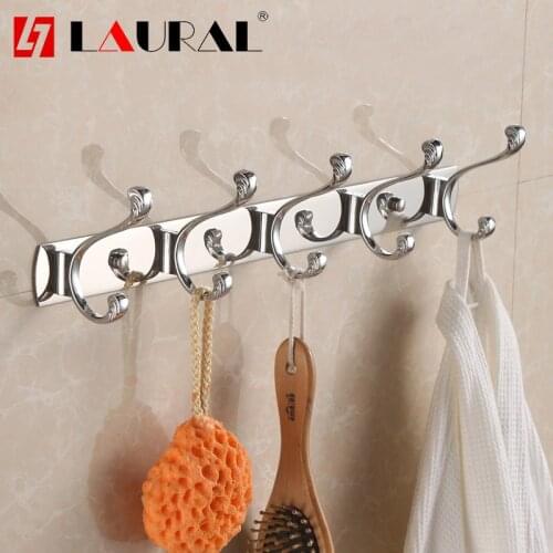Stainless Steel Clothes Wall High Hook Clothes Cap Clothes Hook Kitchen Chrome Modern High Fashion Wall Hook Row