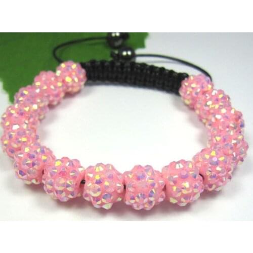 New IOJ N hot micro pave CZ Disco RESIN Bracelet fasion Giftjewelry Discount crystal hrt34