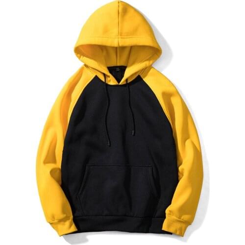 New Zuolunouba Casual Knitted Fashion Black Yellow Patchwork Pullovers Men And Women Hoodies Sweatshirt European Size Clothes
