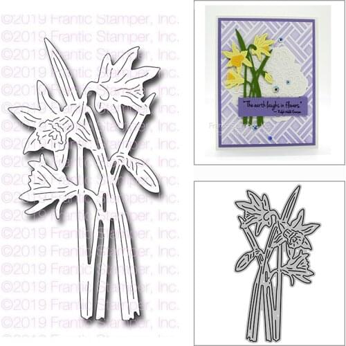 New Botanical Daffodils Craft Embossing Mold 2021 Metal Cutting Dies for DIY Decorative Scrapbooking Album Card Making No Stamps