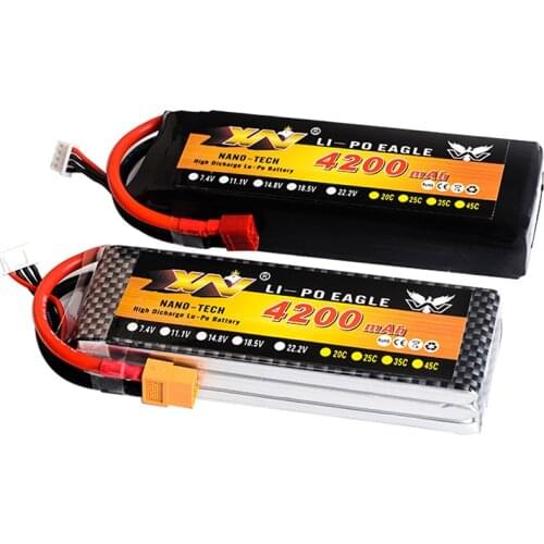 Original Lipo Battery 11.1V 4200Mah 25C 3S MAX 40C T/XT60 Plug for 1:10 RC Car Rc Boat Airplane