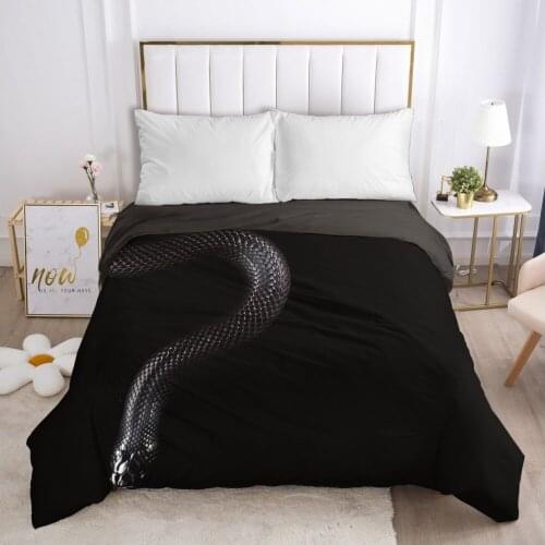 Black Duvet cover Quilt/Blanket/Comfortable Case Double King Bedding 140x200 240x220 200x200 for Home snake