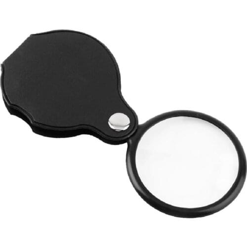 Portable Mini Black 50mm 10x Hand-Hold Reading Magnifying Magnifier Lens Glass Foldable Jewelry Loop Jewelry Loupes