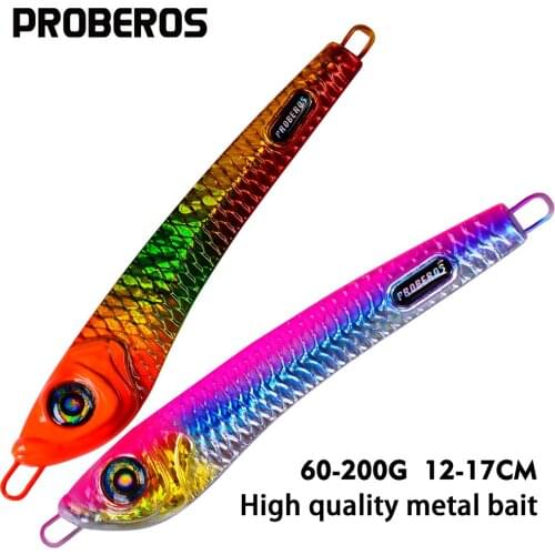 PROBEROS 6PCS Hard Lead Fish 60-80-100-160-200G Fishing Lures Fishing Baits Casting Lure Deep Sea Jig Fishing Tackle