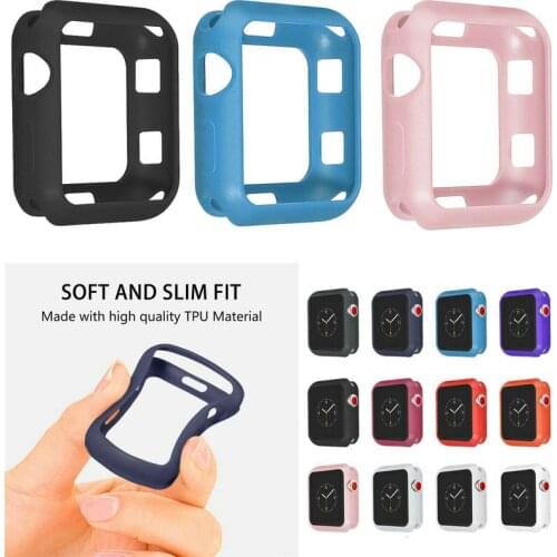 Silicone Case For Apple Watch Series 5 4 3 2 1 Full Protection Cover Frame For IWatch Band 42mm 38mm 40mm 44mm Bumper Shell