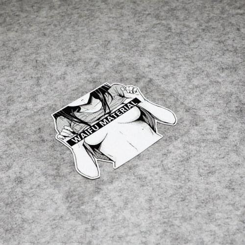 NO.S099 WAIFU MATERIAL Japanese Anime Reflective Bike Stickers Waterproof Motorcycle Sticker and Decals