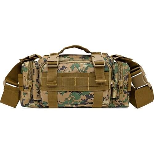 Outdoo Tactical Nylon Waterproof Multi-Pocket Messenger Bag Men Women Travel Camping Riding Sports Multi-Purpose Large Pockets