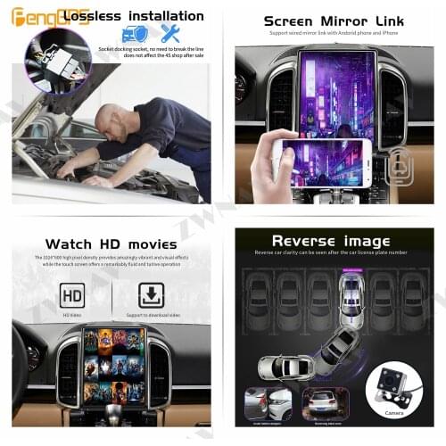 128GB Android 9.0 Tesla Style Vertical Screen For Cayenne Macan 2011 2012 2013 - 2017 CarPlay GPS Radio Auto Stereo Head Unit
