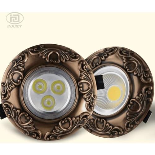 European Style Vintage 3W5W7W12W COB LED Downlight Living Room Background Spot light Lamp