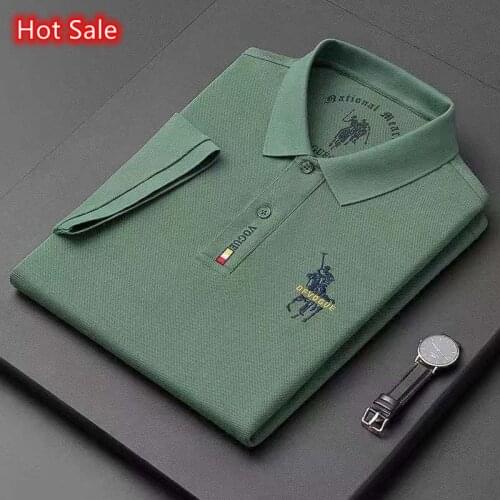 Top Grade 100% Cotton Polo Shirts For Men 2021 Summer New Arrival Business Casual Embroidered Logo Tops Homme Designer Clothing