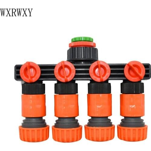 Wxrwxy Garden water pipe 4 way splitter 3/4 hose splitter 20mm irrigation garden faucet Way Shunt four outlets 1pcs
