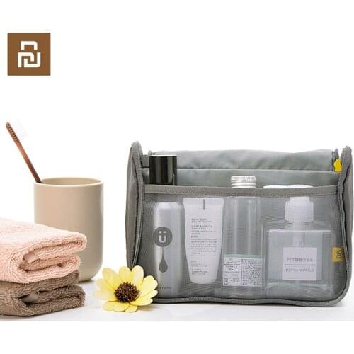 Youpin 90Fun Travel Bag Portable Nylon Fabric Waterproof Large Opening U-shaped Hanging Design Half Net Storage Bath Shower Sets